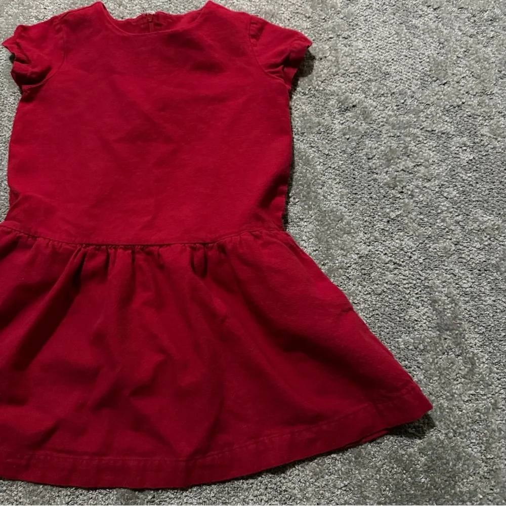 Primary 100% cotton red sleeveless kids dress size 4 - 5 4t‎ 5t great condition